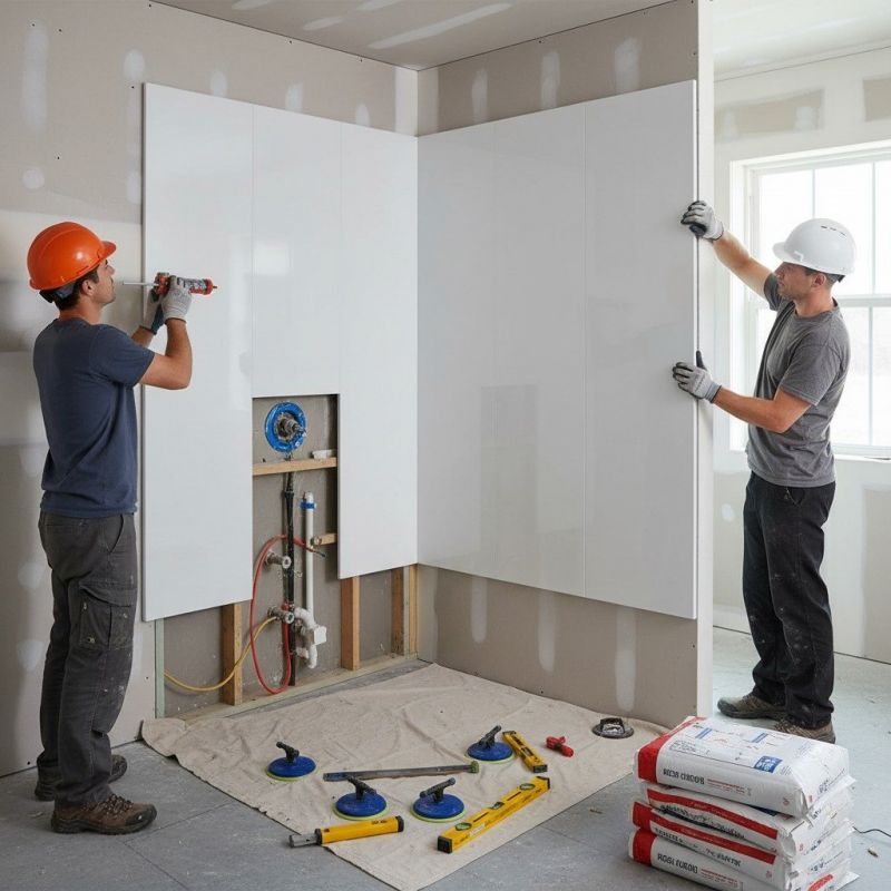 Local Fiberglass Shower Repair pros at work